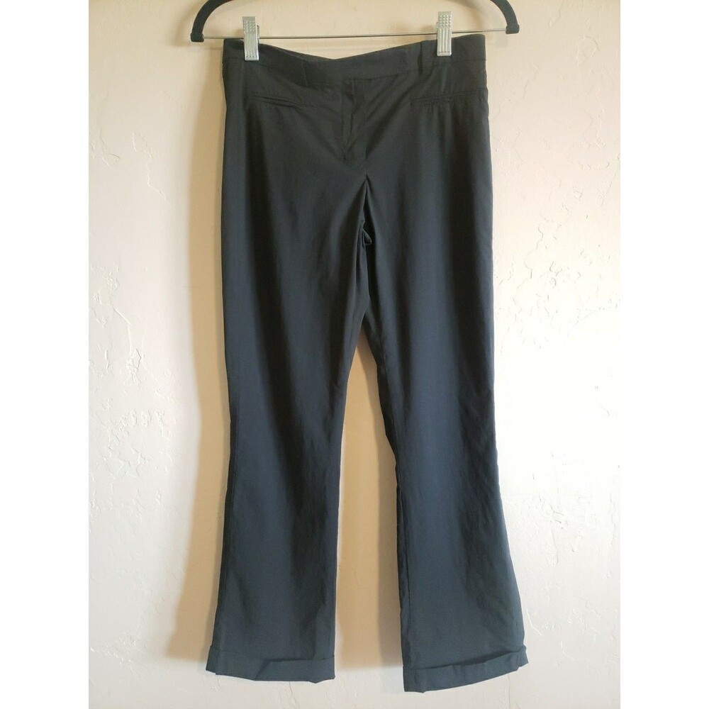 'S MaxMara Pants Women's Size 2 Black Cuffed Hem Business Comfy Casual Trousers